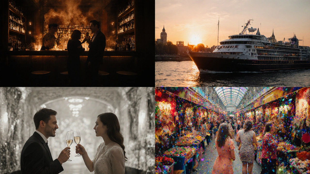 Montage of intimate and exciting moments highlighting romance and confidence.