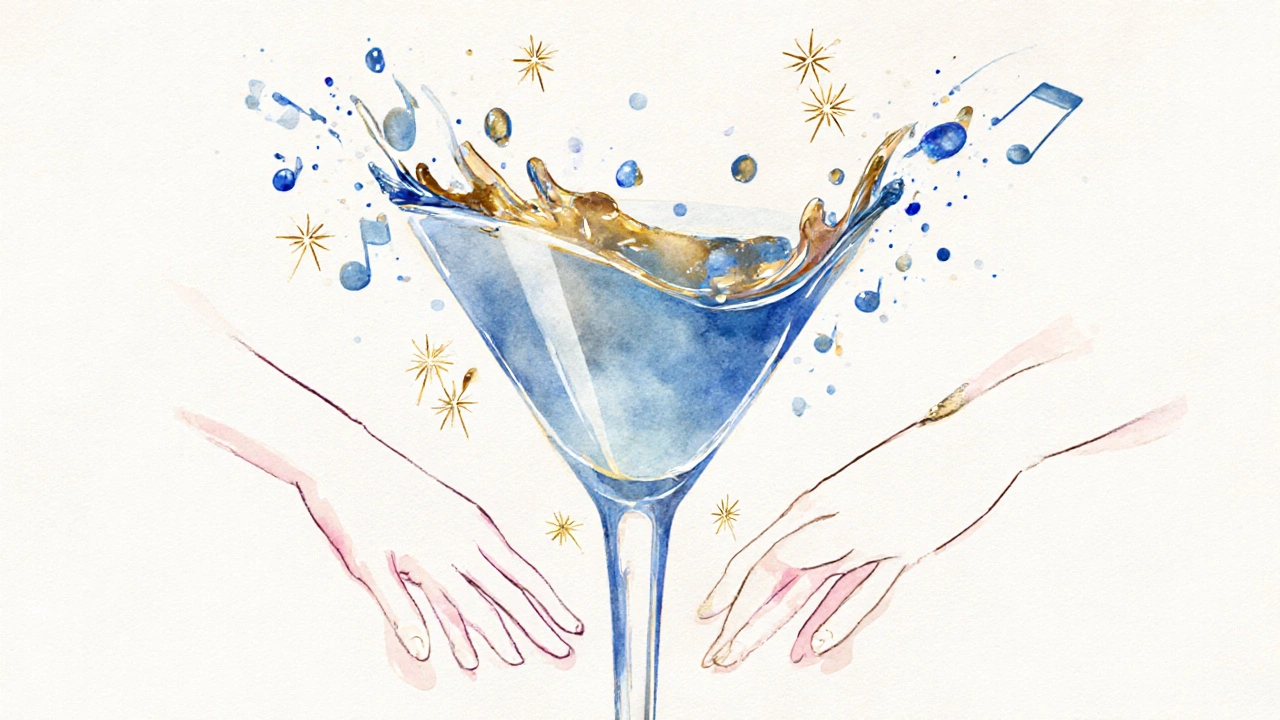 Watercolor abstract of swirling emotions with subtle couple outlines and floating droplets.
